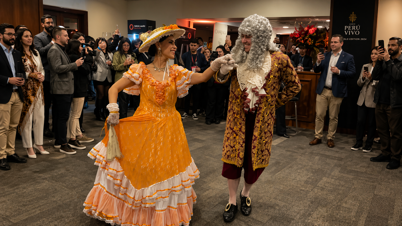 Cultural gathering with an attentive audience during a conference